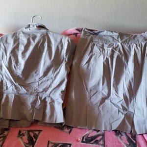 Ladies gray skirt suite